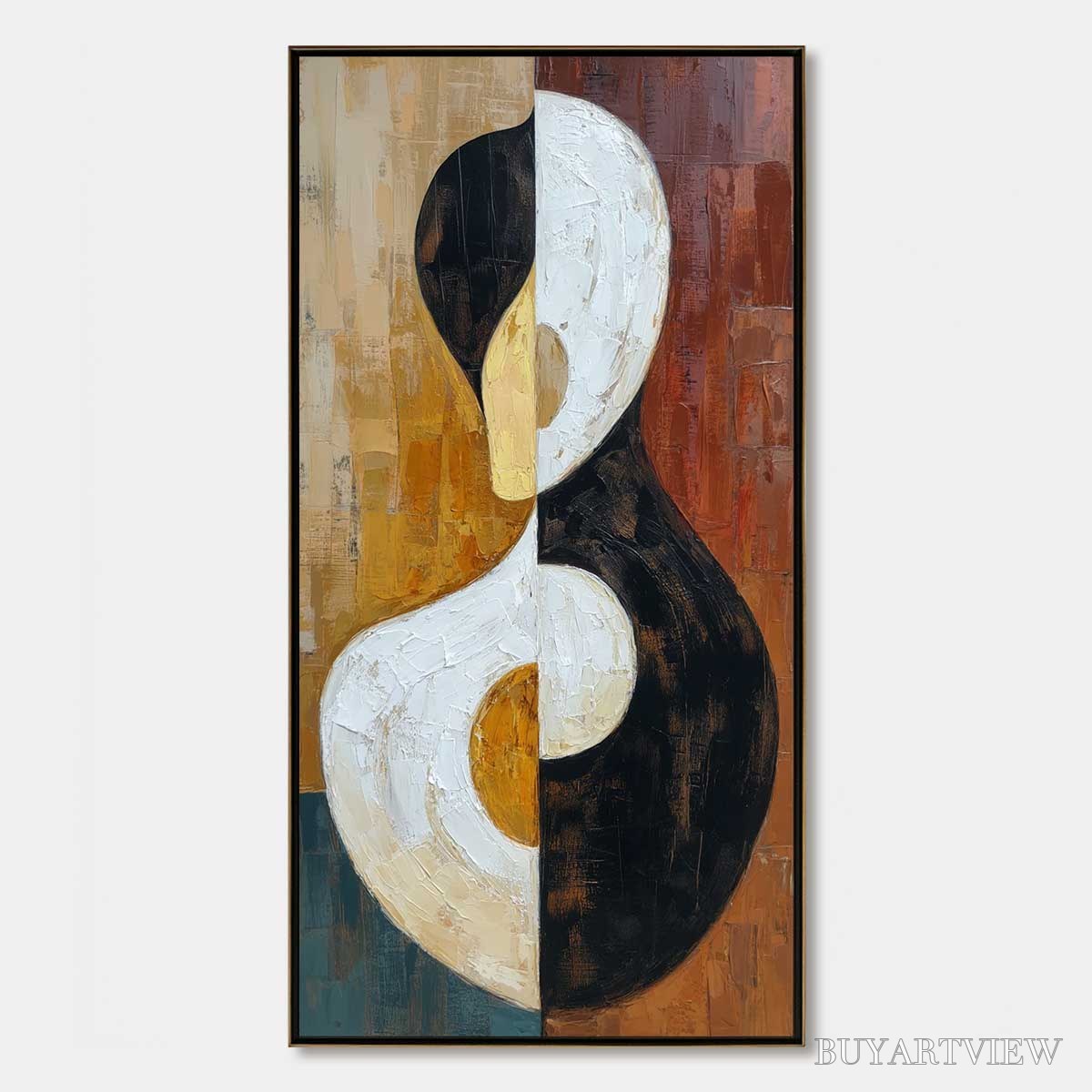 BUYARTVIEW Unity – Large Textured Abstract Figurative - image 1