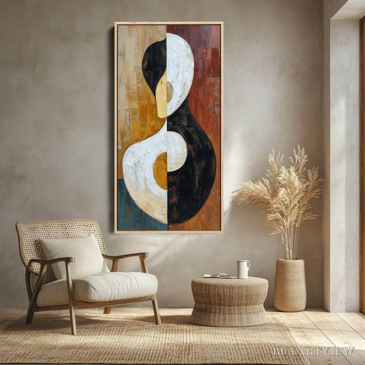 BUYARTVIEW Unity – Large Textured Abstract Figurative - image 2