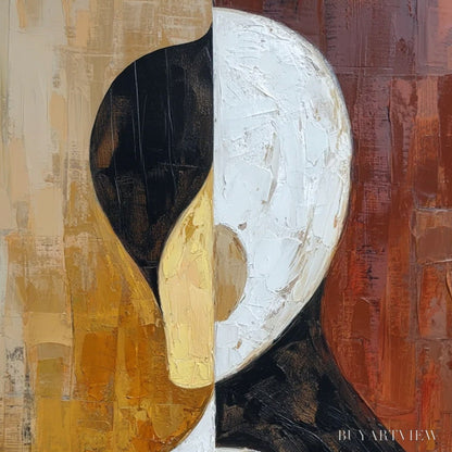 BUYARTVIEW Unity – Large Textured Abstract Figurative - image 3