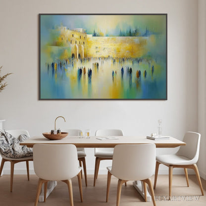 BUYARTVIEW Echoes of Eternity – Abstract Figurative Cityscape Oil Painting - image 6