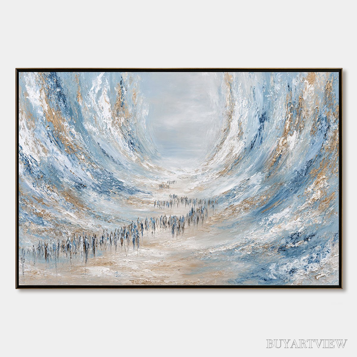 BUYARTVIEW the Exodus – Large Abstract Figurative Textured - image 1