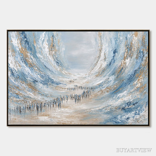 BUYARTVIEW the Exodus – Large Abstract Figurative Textured - image 1