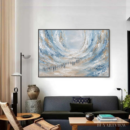 BUYARTVIEW the Exodus – Large Abstract Figurative Textured - image 2