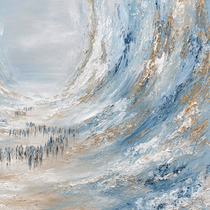 BUYARTVIEW the Exodus – Large Abstract Figurative Textured - image 3