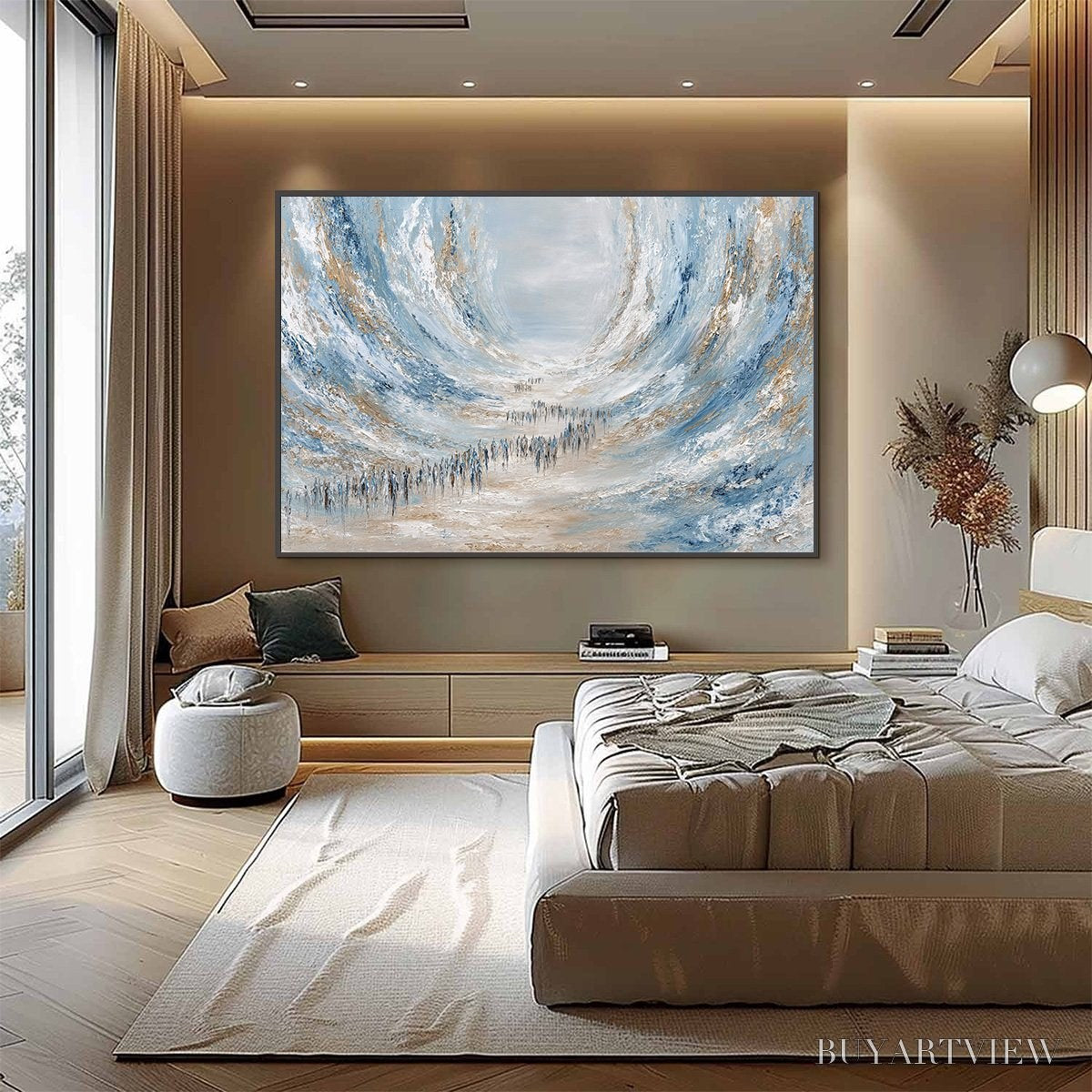BUYARTVIEW the Exodus – Large Abstract Figurative Textured - image 6