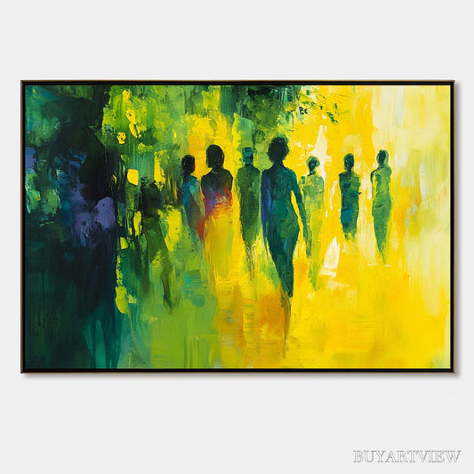 BUYARTVIEW Sunlit Passage – Vibrant Abstract Figurative Oil Painting - image 1