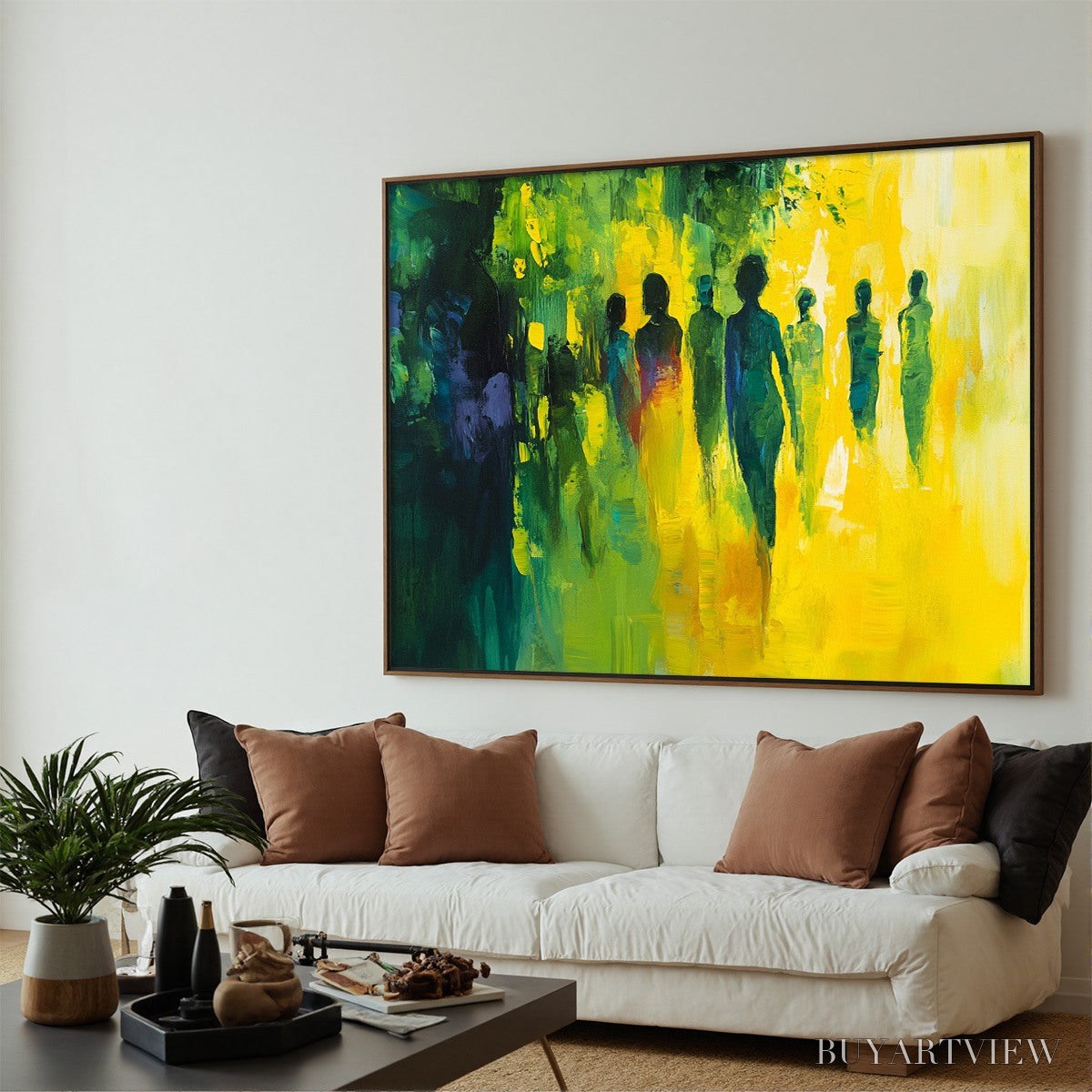 BUYARTVIEW Sunlit Passage – Vibrant Abstract Figurative Oil Painting - image 3