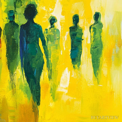 BUYARTVIEW Sunlit Passage – Vibrant Abstract Figurative Oil Painting - image 5