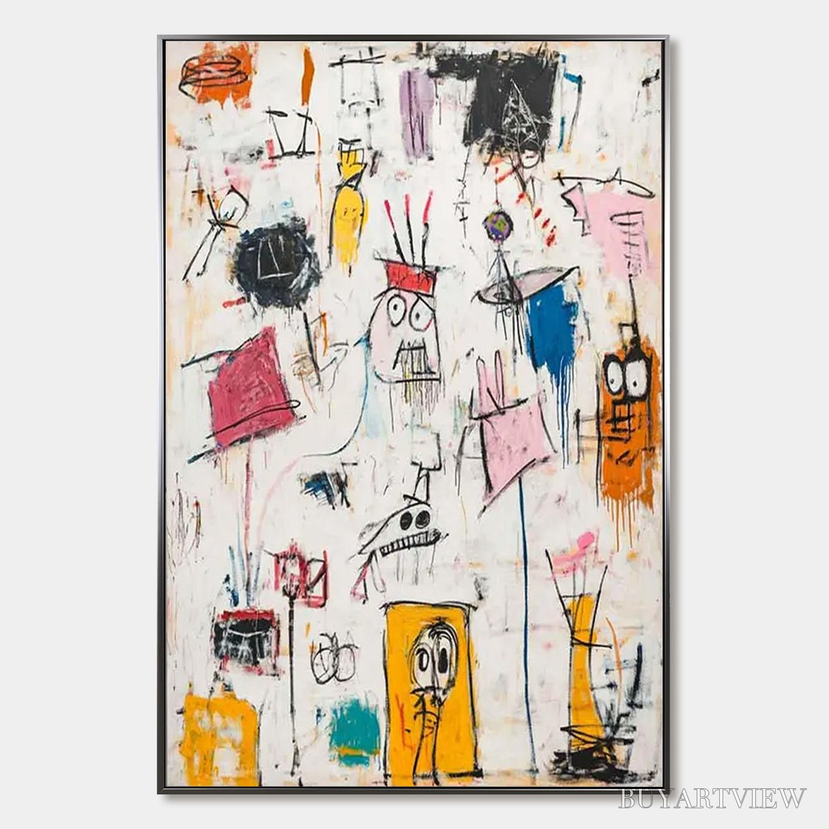 BUYARTVIEW Playful Graffiti – Abstract Figurative Oil Painting - image 1