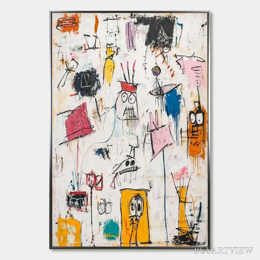 BUYARTVIEW Playful Graffiti – Abstract Figurative Oil Painting - image 1