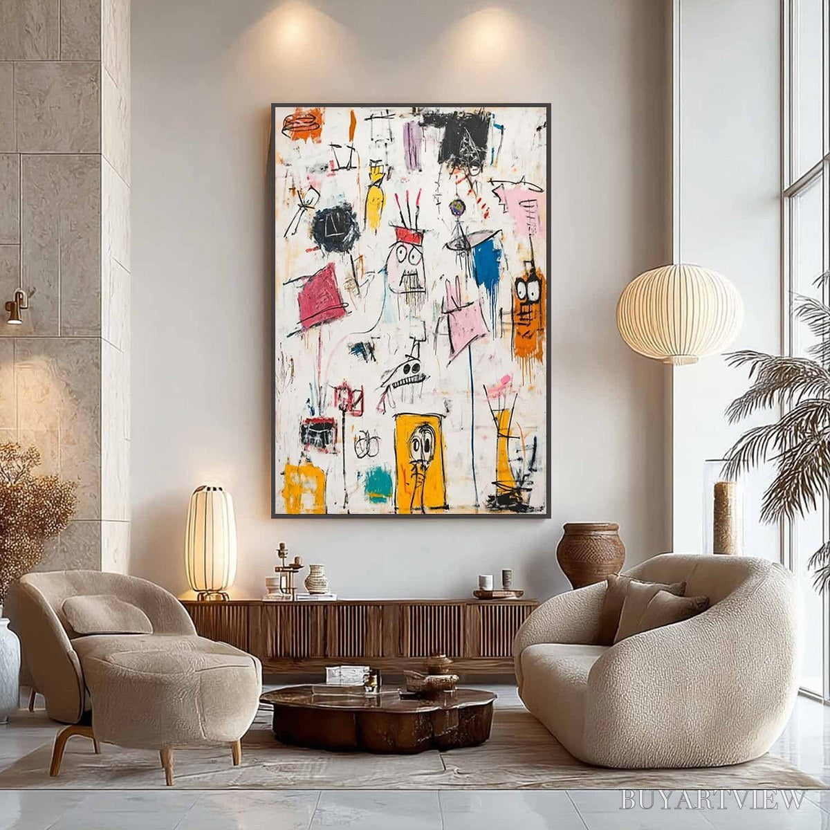 BUYARTVIEW Playful Graffiti – Abstract Figurative Oil Painting - image 4