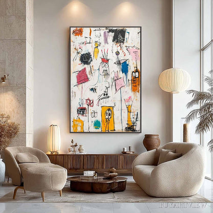 BUYARTVIEW Playful Graffiti – Abstract Figurative Oil Painting - image 4
