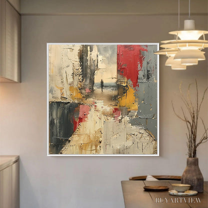 BUYARTVIEW Threshold – Textured Impasto Abstract Seaside Oil Painting - image 2