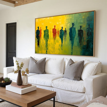 BUYARTVIEW Gathering Light – Vibrant Abstract Figurative Oil Painting - image 4