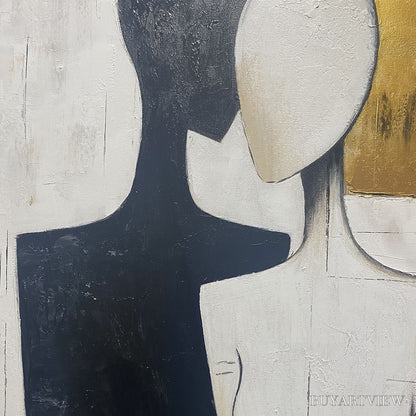 BUYARTVIEW Duality – Abstract Figurative Textured Oil Painting - image 6
