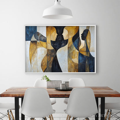 BUYARTVIEW Intertwined – Abstract Figurative Oil Painting in Earthy Tones - image 6
