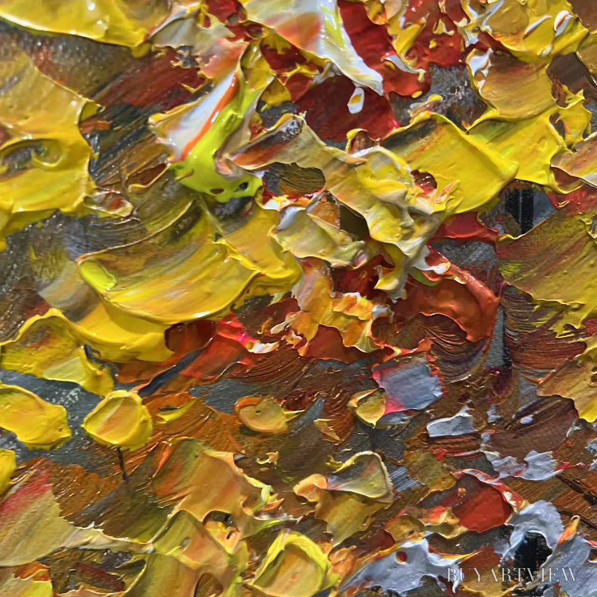BUYARTVIEW Parisian Autumn Stroll – Romantic Cityscape Oil Painting with Eiffel Tower - image 5