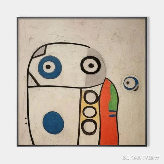 BUYARTVIEW Abstract Figure – Colorful Abstract Painting, Square - image 1