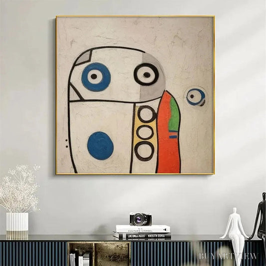 BUYARTVIEW Abstract Figure – Colorful Abstract Painting, Square - image 2