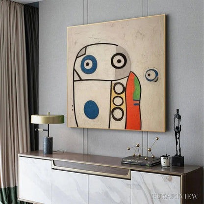 BUYARTVIEW Abstract Figure – Colorful Abstract Painting, Square - image 5