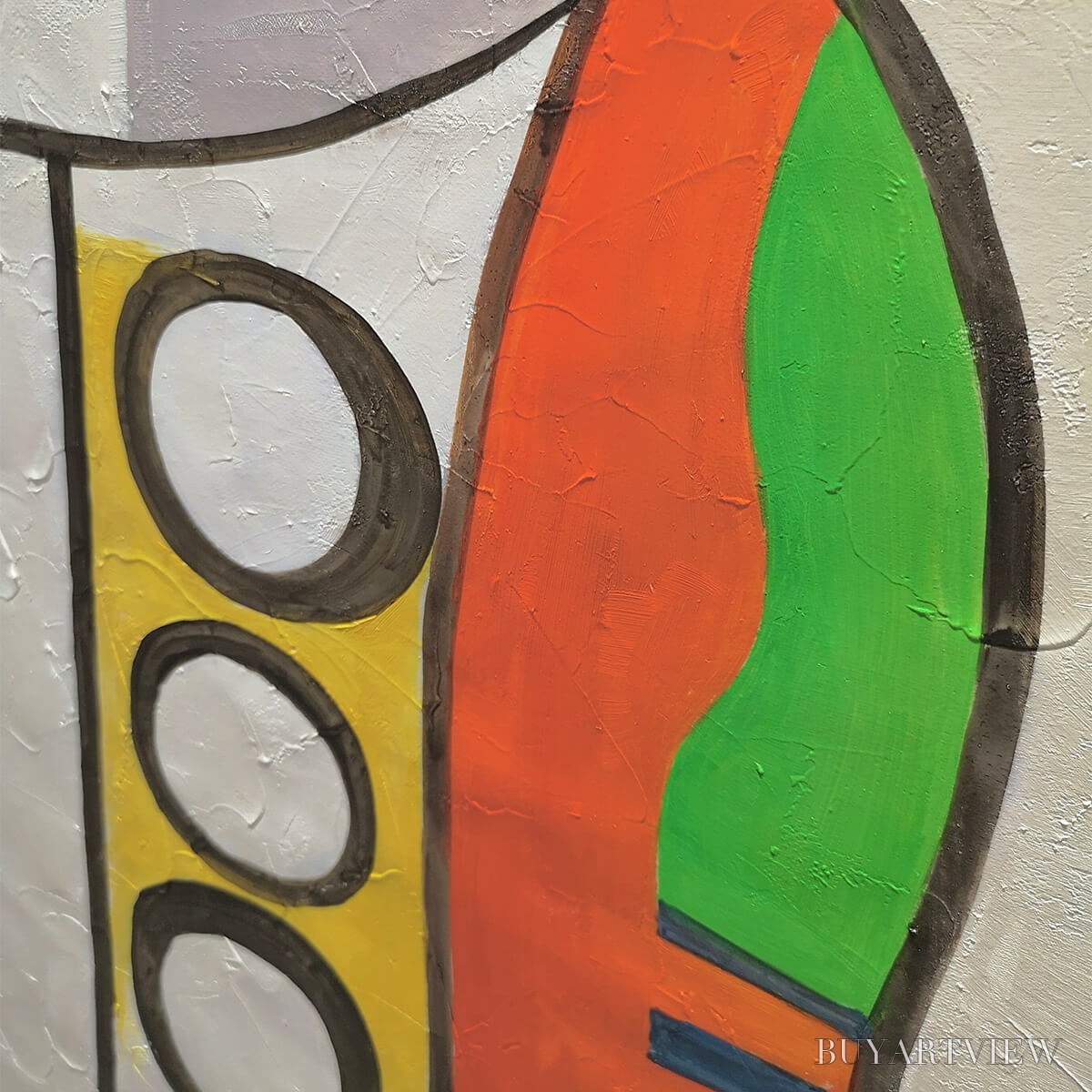 BUYARTVIEW Abstract Figure – Colorful Abstract Painting, Square - image 6