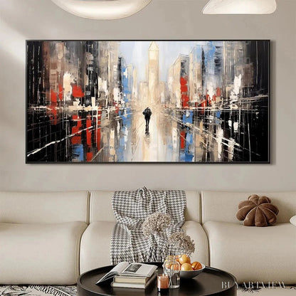 BUYARTVIEW Urban Solitude – Minimalist Cityscape Painting - image 2