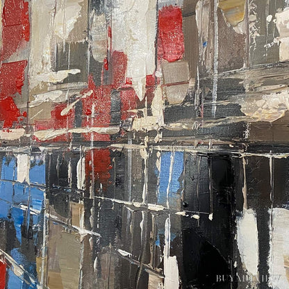 BUYARTVIEW Urban Solitude – Minimalist Cityscape Painting - image 3