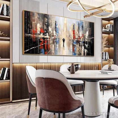 BUYARTVIEW Urban Solitude – Minimalist Cityscape Painting - image 4