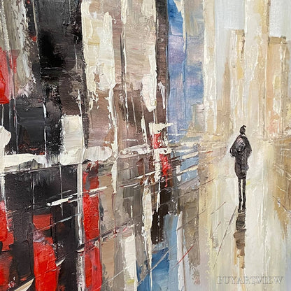 BUYARTVIEW Urban Solitude – Minimalist Cityscape Painting - image 5