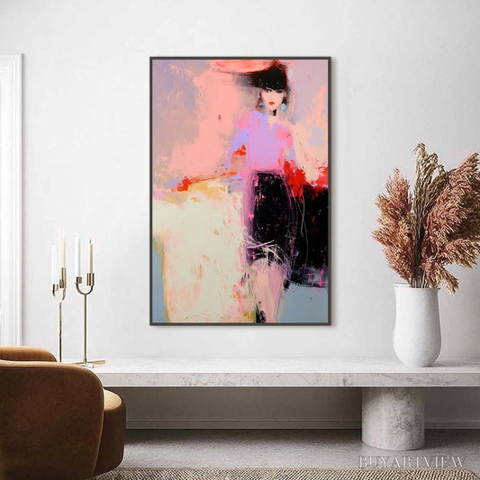 BUYARTVIEW Urban Enigma – Modern Abstract Figurative Portrait Painting - image 2