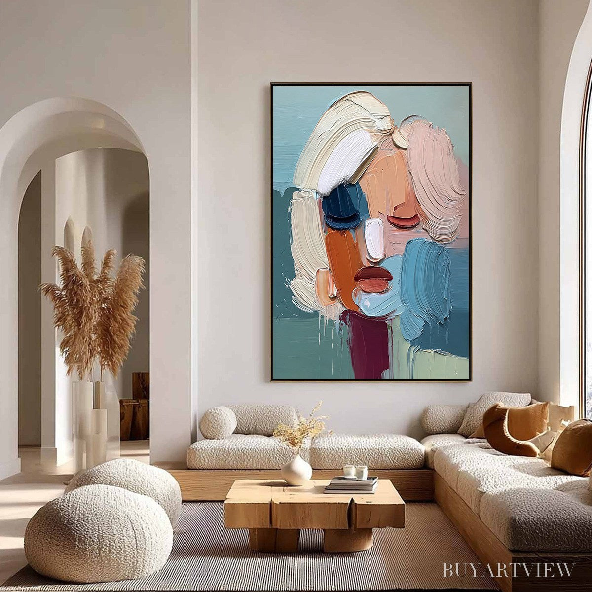 BUYARTVIEW Visage Abstract Portrait | Thick Texture Impasto Oil Painting - image 4