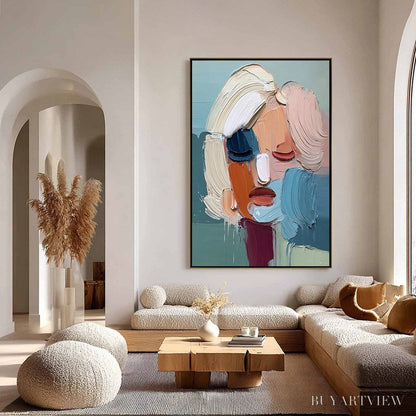 BUYARTVIEW Visage Abstract Portrait | Thick Texture Impasto Oil Painting - image 4