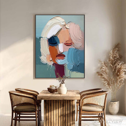 BUYARTVIEW Visage Abstract Portrait | Thick Texture Impasto Oil Painting - image 6