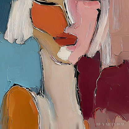 BUYARTVIEW Alter Ego – Textured Abstract Portrait Painting of a Woman - image 5