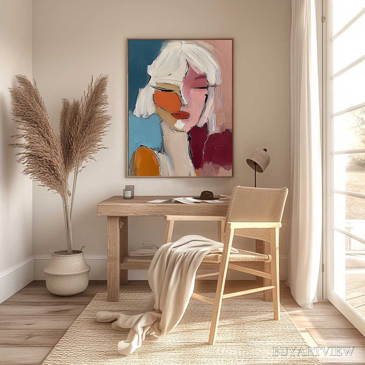 BUYARTVIEW Alter Ego – Textured Abstract Portrait Painting of a Woman - image 6