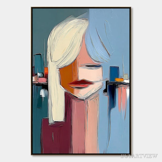 BUYARTVIEW Urban Muse – Modern Abstract Portrait - image 1