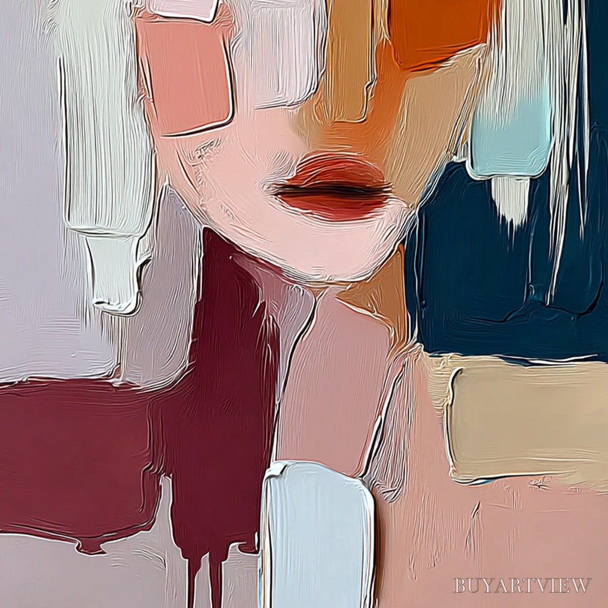 BUYARTVIEW Urban Muse – Modern Abstract Figurative Portrait Painting - image 3