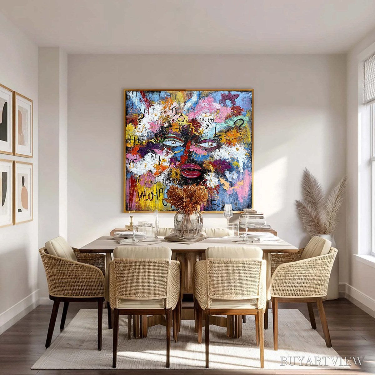 BUYARTVIEW Inner Dialogue – Colorful Abstract Portrait Impasto - image 4