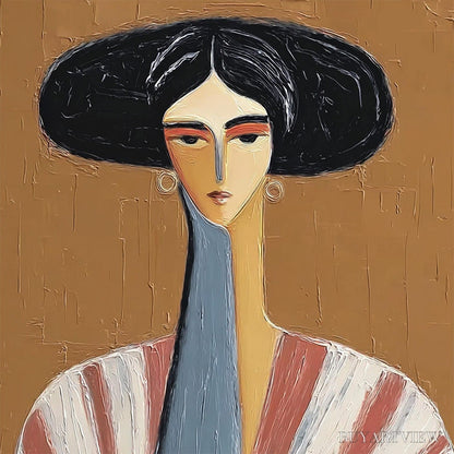 BUYARTVIEW the Muse – Textured Figurative Portrait Oil Painting for Modern Decor - image 3