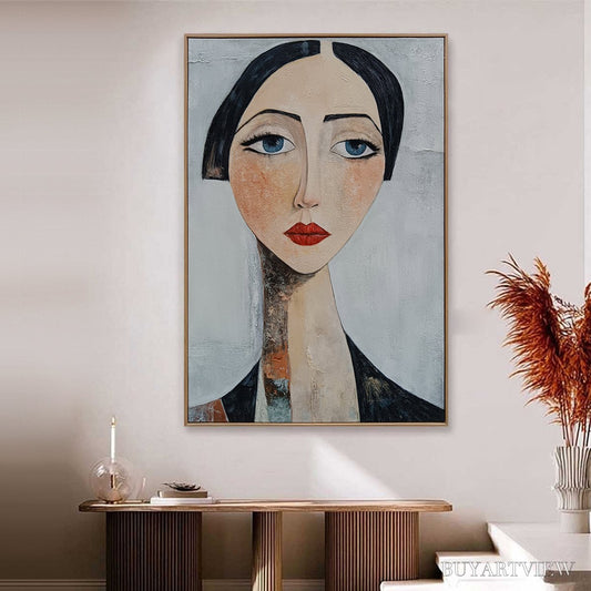 BUYARTVIEW Ready to Ship | Serene Gaze | 28''X40'' | 70x100cm | Wood Frame - image 1