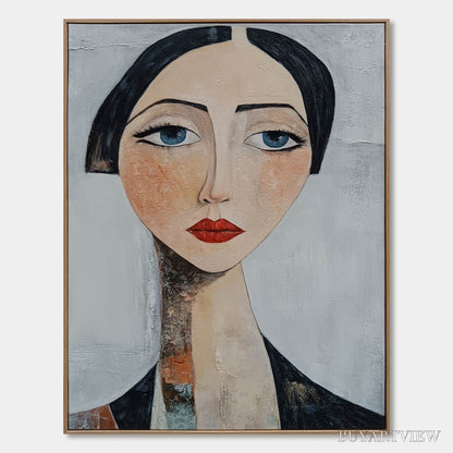 BUYARTVIEW Ready to Ship | Serene Gaze | 28''X40'' | 70x100cm | Wood Frame - image 2