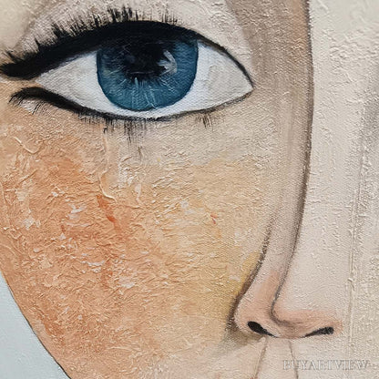 BUYARTVIEW Ready to Ship | Serene Gaze | 28''X40'' | 70x100cm | Wood Frame - image 3