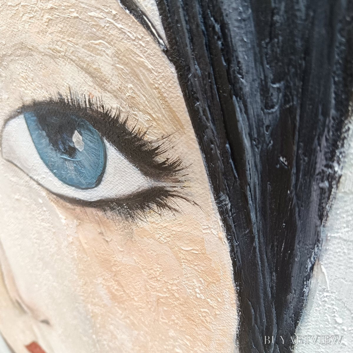 BUYARTVIEW Ready to Ship | Serene Gaze | 28''X40'' | 70x100cm | Wood Frame - image 4