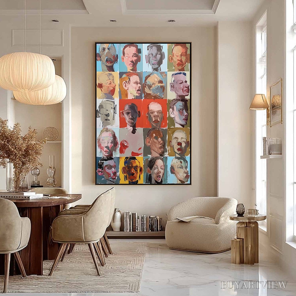 BUYARTVIEW Chorus of Faces – Expressive, Textured Portrait Series - image 5