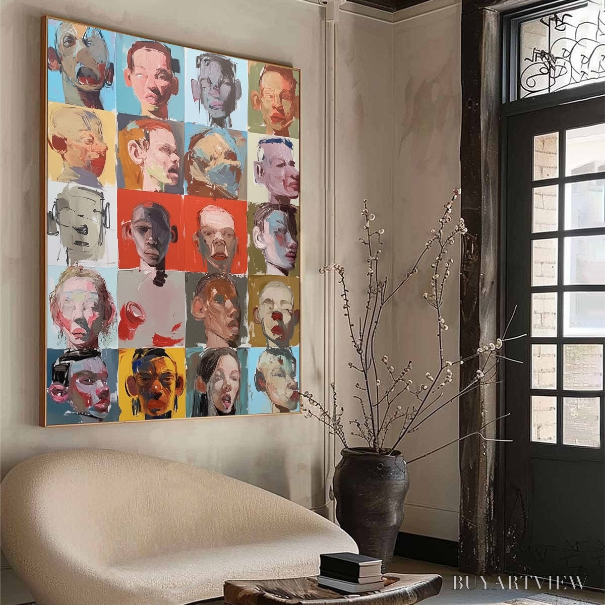 BUYARTVIEW Chorus of Faces – Expressive, Textured Portrait Series - image 6