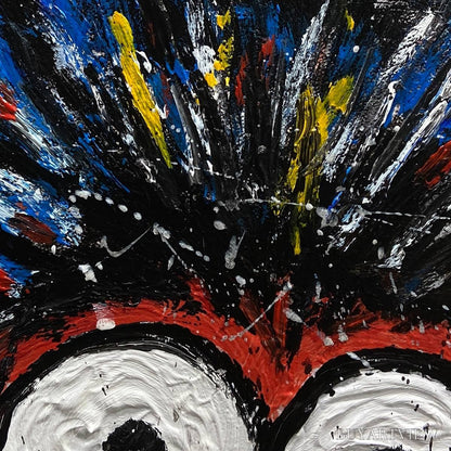 BUYARTVIEW Duality – Vibrant Abstract Portrait Oil Painting of Two Figures - image 3