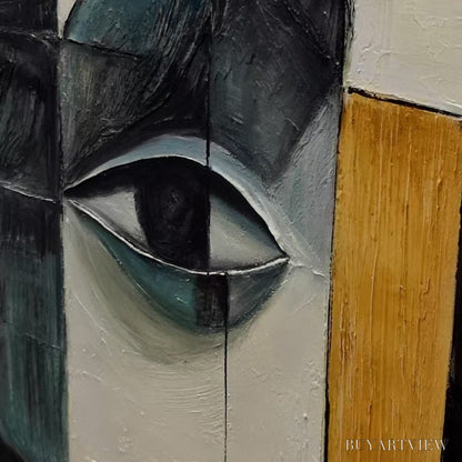 BUYARTVIEW Reflection – Minimalist Abstract Portrait Oil Painting - image 3