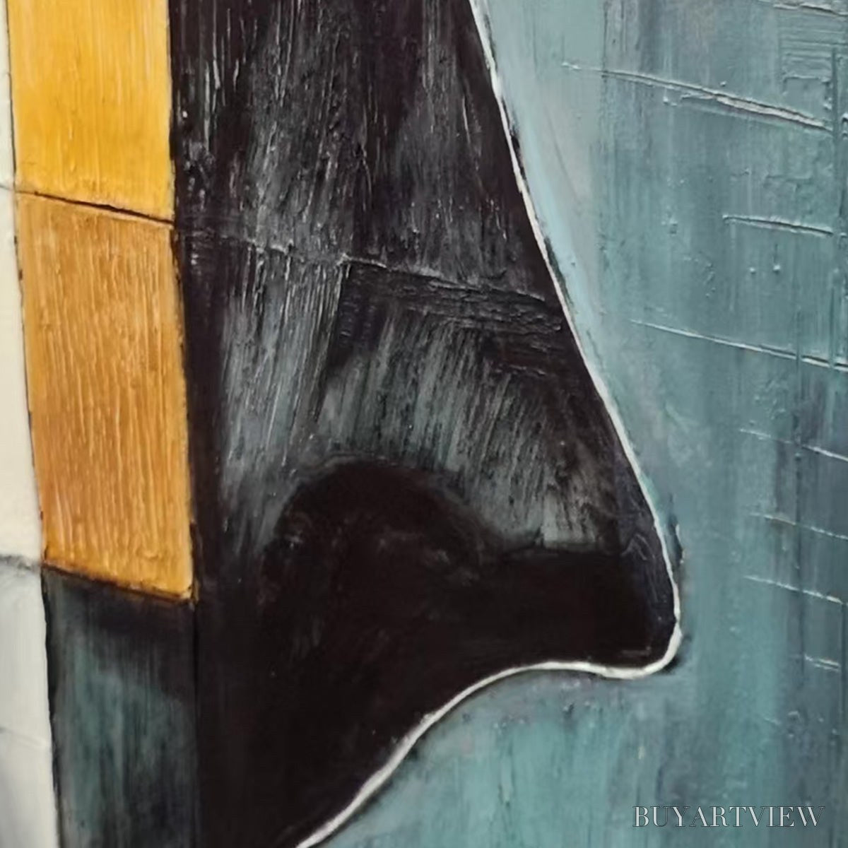 BUYARTVIEW Reflection – Minimalist Abstract Portrait Oil Painting - image 6