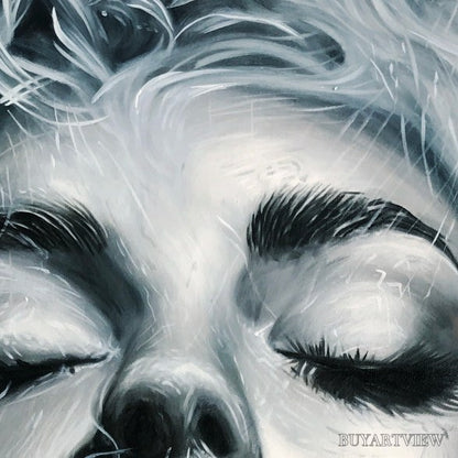 BUYARTVIEW Crimson Muse – Vertical Portrait Oil Painting on Canvas - image 3