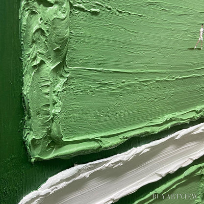 BUYARTVIEW Court Rhythm – Textured Sports Impasto Oil Painting - image 3